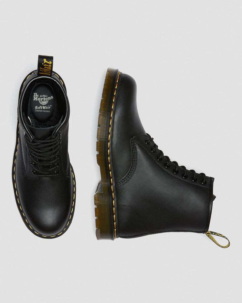 Black Women's Dr Martens 1460 Slip Resistant Leather Work Boots | CA 395ILH